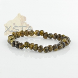 Baltic amber beads green bracelet